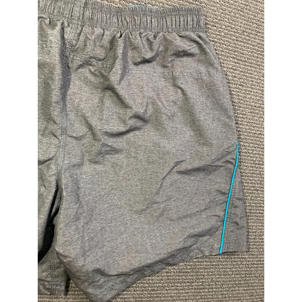Speedo Mens Swim Trunks Gray Blue Embroidered Logo Cargo Pocket Size XL